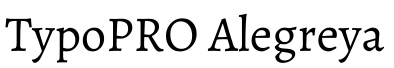TypoPRO Alegreya预览图片