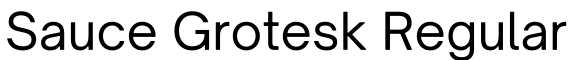 Sauce Grotesk Regular预览图片