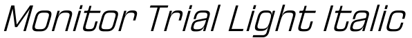 Monitor Trial Light Italic字体预览图