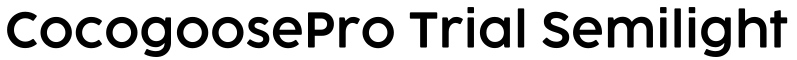 CocogoosePro Trial Semilight字体预览图