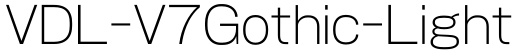 VDL-V7Gothic-Light字体预览图