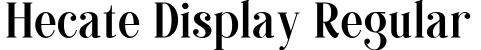 Hecate Display Regular字体预览图