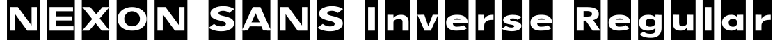 NEXON SANS Inverse Regular字体预览图
