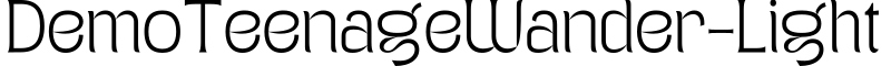 DemoTeenageWander-Light字体预览图