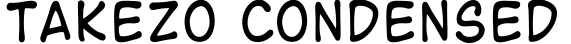 Takezo Condensed字体预览图