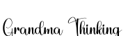Grandma Thinking字体预览图