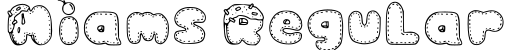 Miams Regular字体预览图