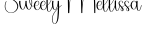 Sweety Mellissa字体预览图