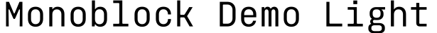 Monoblock Demo Light字体预览图