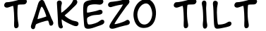Takezo Tilt字体预览图