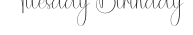 Tuesday Birthday字体预览图