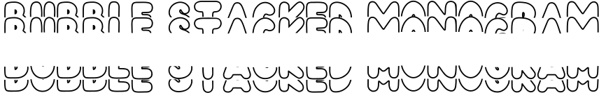 Bubble Stacked Monogram字体预览图