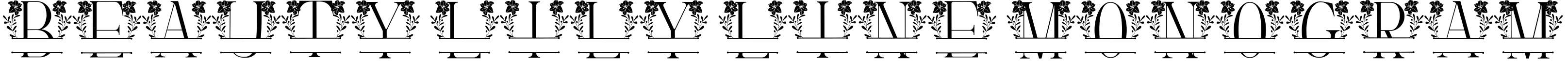 Beauty Lily Line Monogram字体预览图