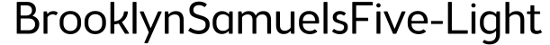 ☞BrooklynSamuelsFive-Light字体预览图