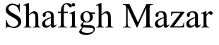 Shafigh Mazar字体预览图
