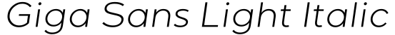 Giga Sans Light Italic字体预览图