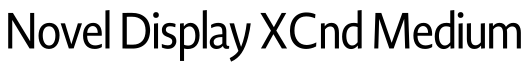 Novel Display XCnd Medium字体预览图
