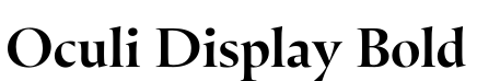 Oculi Display Bold字体预览