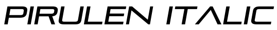 Pirulen Italic字体预览图
