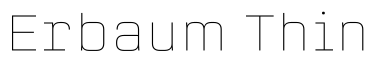 Erbaum Thin字体预览图