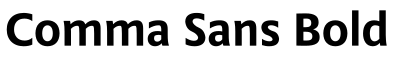 Comma Sans Bold字体预览