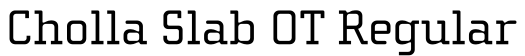 Cholla Slab OT Regular字体预览图