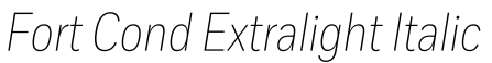 Fort Cond Extralight Italic字体预览图
