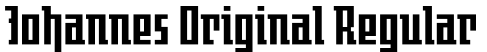 Johannes Original Regular字体预览图