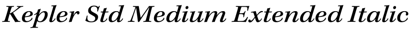 Kepler Std Medium Extended Italic字体预览图