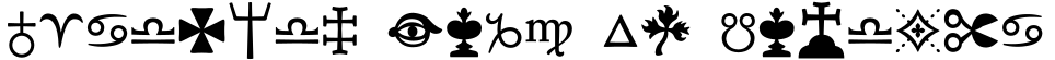 Corundum Text Pi Regular字体预览图