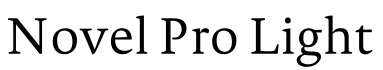 Novel Pro Light字体预览图