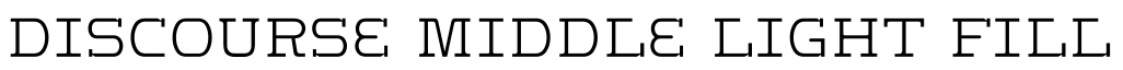Discourse Middle Light Fill字体预览