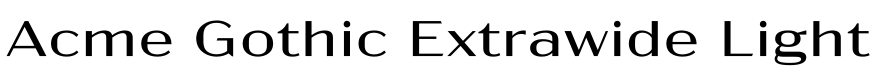 Acme Gothic Extrawide Light字体预览图