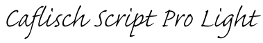 Caflisch Script Pro Light字体预览