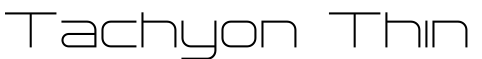 Tachyon Thin字体预览