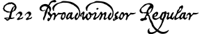 P22 Broadwindsor Regular字体预览