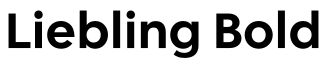 Liebling Bold字体预览