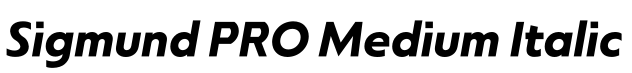 Sigmund PRO Medium Italic字体预览图
