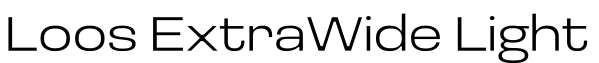 Loos ExtraWide Light字体预览