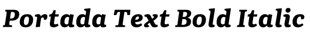 Portada Text Bold Italic字体预览