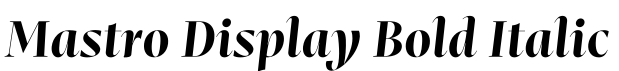 Mastro Display Bold Italic字体预览