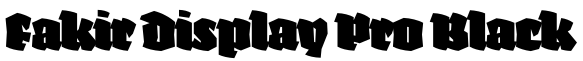 Fakir Display Pro Black字体预览
