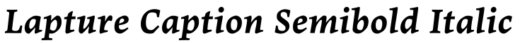 Lapture Caption Semibold Italic字体预览