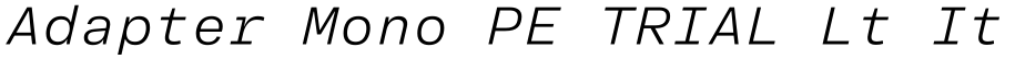 Adapter Mono PE TRIAL Lt It字体预览