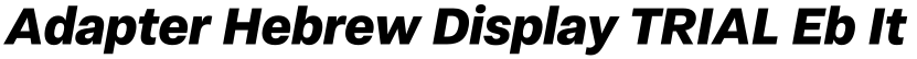 Adapter Hebrew Display TRIAL Eb It字体预览
