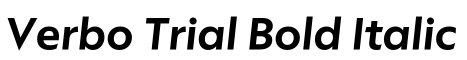 Verbo Trial Bold Italic预览图片