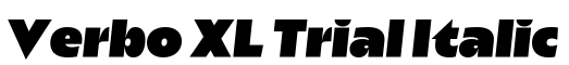 Verbo XL Trial Italic字体效果图