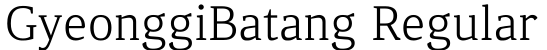 GyeonggiBatang Regular字体预览图