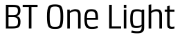 BT One Light字体预览图