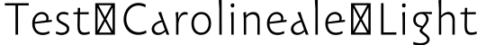 Test_Carolineale Light字体预览图